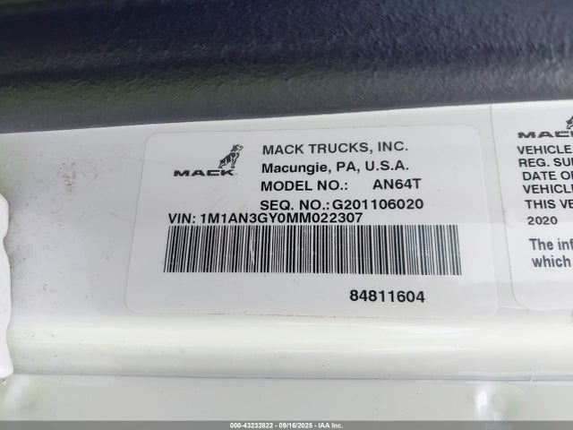 Mack Mp8 2021 1M1AN3GY0MM022307 Image 8