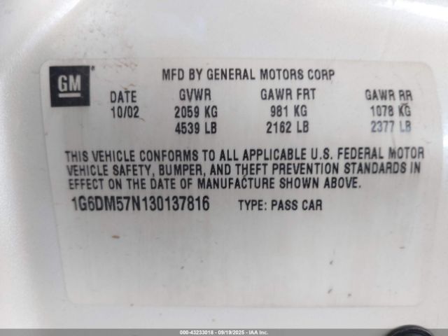 2003 CADILLAC CTS 1G6DM57N130137816 Photo 8