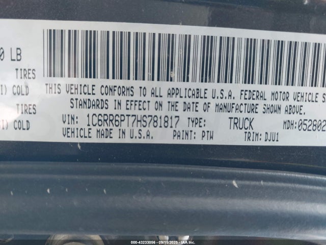 RAM 1500 2017 1C6RR6PT7HS781817 Image 9
