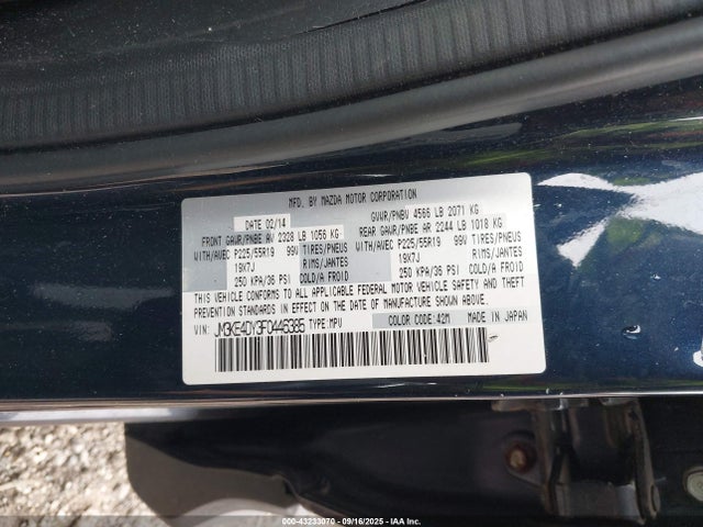 Mazda py 2015 JM3KE4DY3F0446385 Image 9