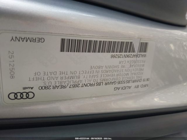 2019 AUDI A6 WAUD8AF29KN125266 Photo 8