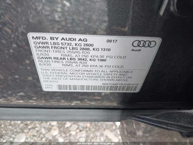 2018 AUDI SQ5 WA1C4AFY6J2061079 Photo 8