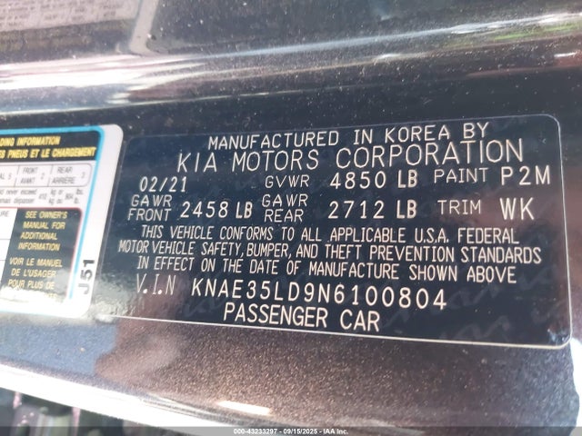 KIA Stinger Gt-line 2022 KNAE35LD9N6100804 Image 9