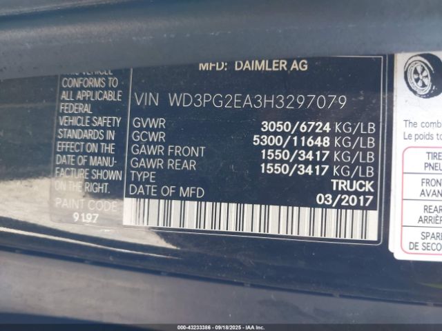 2017 MERCEDES-BENZ METRIS WD3PG2EA3H3297079 Photo 8