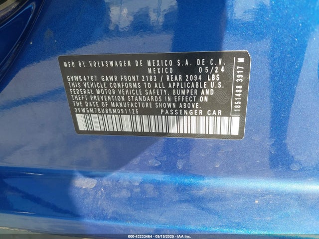 3VW5M7BU8RM091125 Volkswagen tsi