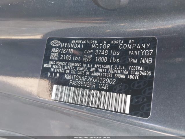 2019 HYUNDAI VELOSTER KMHTG6AF2KU012902 Photo 8