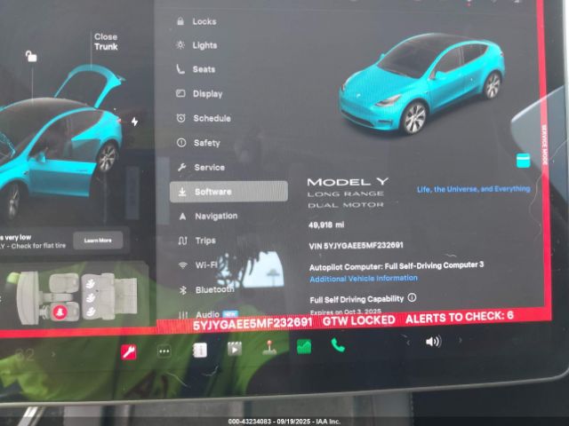 2021 TESLA MODEL Y 5YJYGAEE5MF232691 Photo 6