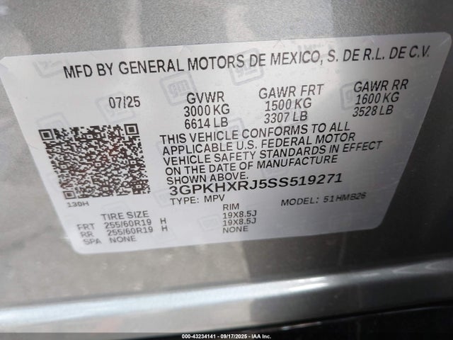 3GPKHXRJ5SS519271 Honda Prologue Touring