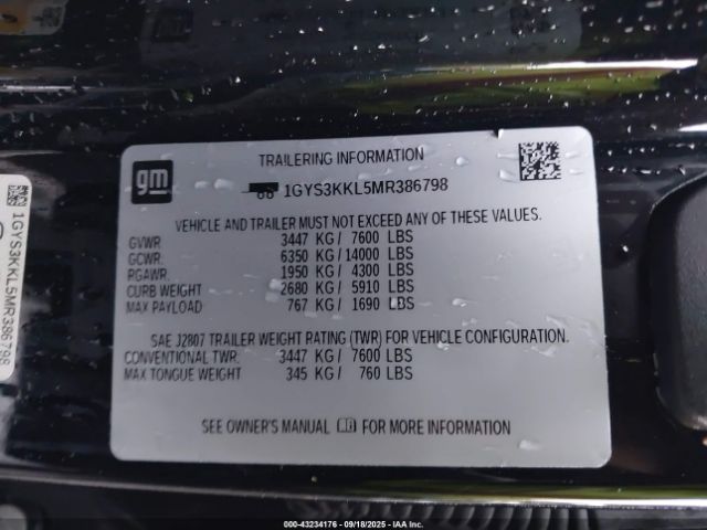 2021 CADILLAC ESCALADE ESV 1GYS3KKL5MR386798 Photo 8