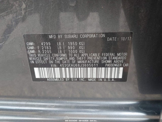 4S3GKAU68J3605011 Subaru Impreza