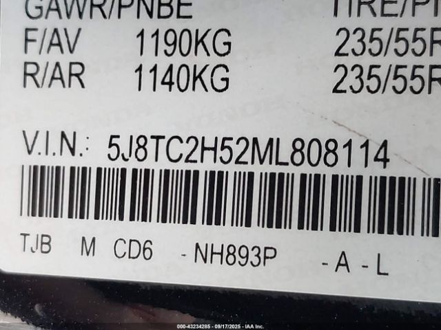 2021 ACURA RDX 5J8TC2H52ML808114 Photo 8