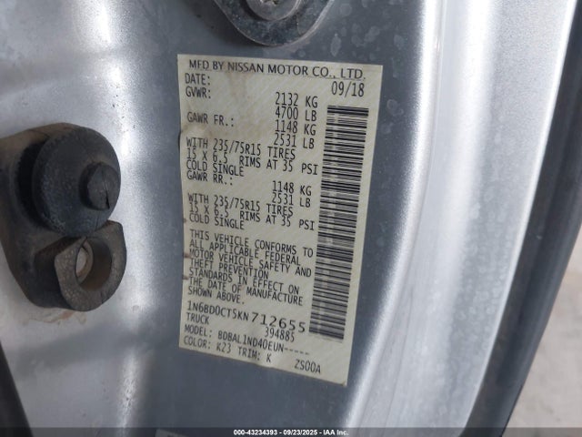 1N6BD0CT5KN712655 Nissan 2019