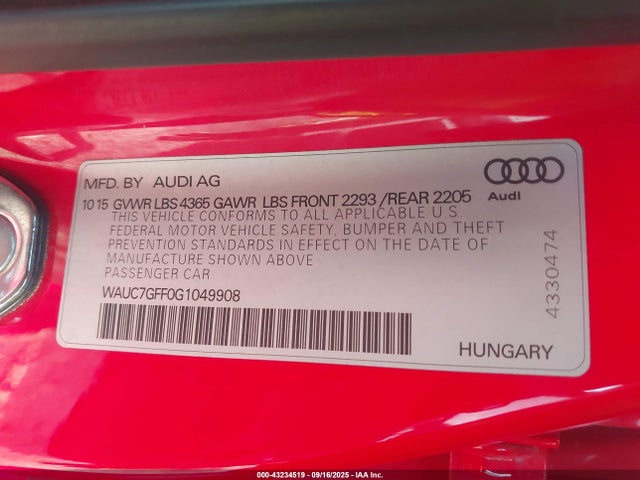 2016 AUDI A3 WAUC7GFF0G1049908 Photo 8