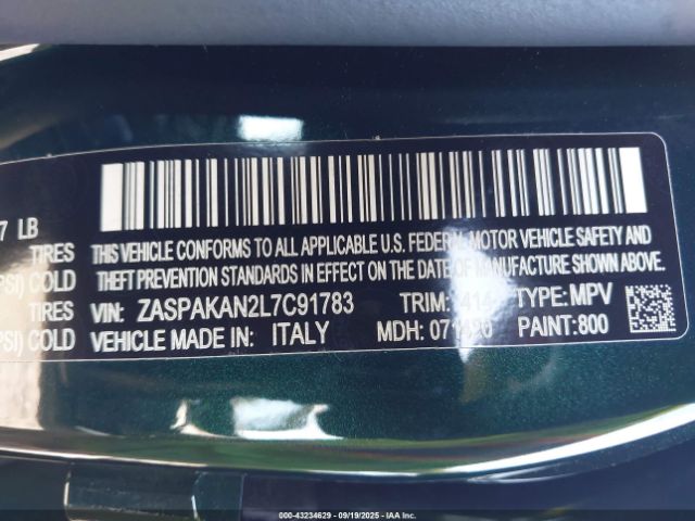 2020 ALFA ROMEO STELVIO ZASPAKAN2L7C91783 Photo 8