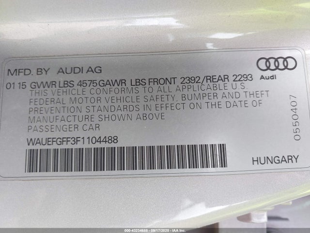2015 AUDI A3 WAUEFGFF3F1104488 Photo 8