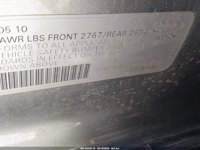 2010 AUDI A6 WAUKGBFB6AN087428 Photo 8