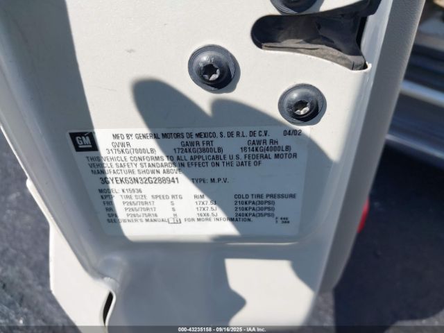 2002 CADILLAC ESCALADE EXT 3GYEK63N32G288941 Photo 8