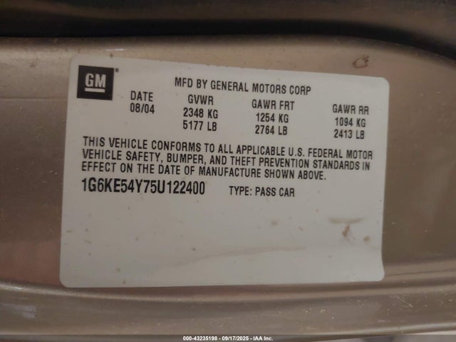 2005 CADILLAC DEVILLE 1G6KE54Y75U122400 Photo 8