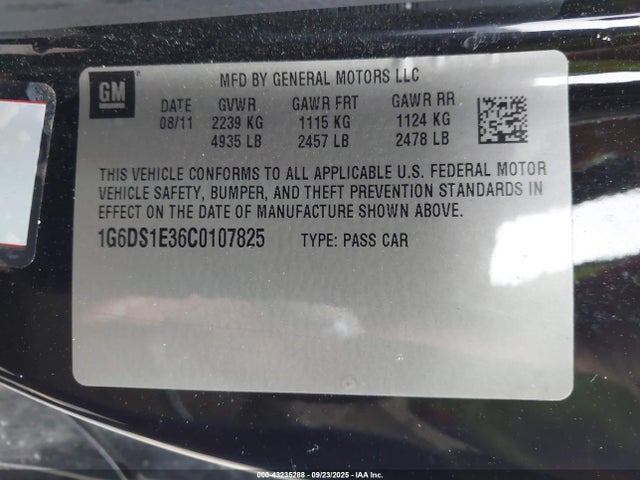 2012 CADILLAC CTS 1G6DS1E36C0107825 Photo 8