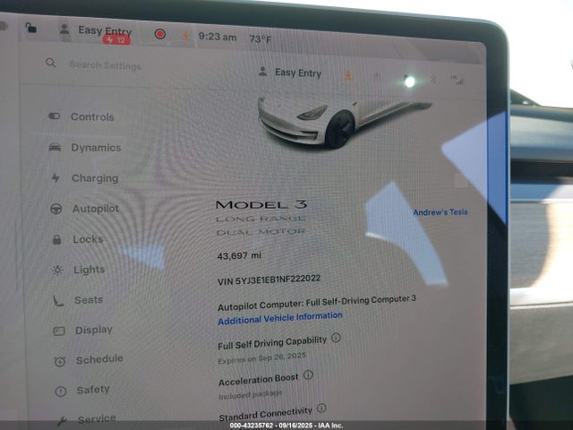 2022 TESLA MODEL 3 5YJ3E1EB1NF222022 Photo 6