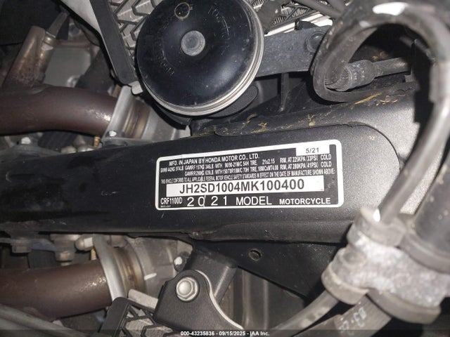 Honda Sd08e-6000001 2021 JH2SD1004MK100400 Image 10