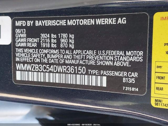 2013 MINI COUNTRYMAN WMWZB3C54DWR36150 Photo 8