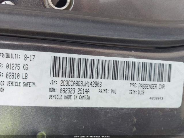 2018 CHRYSLER 300 2C3CCABG3JH142803 Photo 8