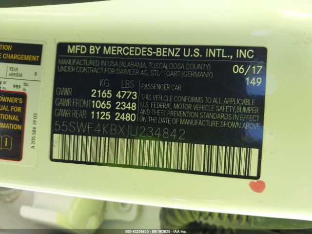 2018 MERCEDES-BENZ C 300 55SWF4KBXJU234842 Photo 8