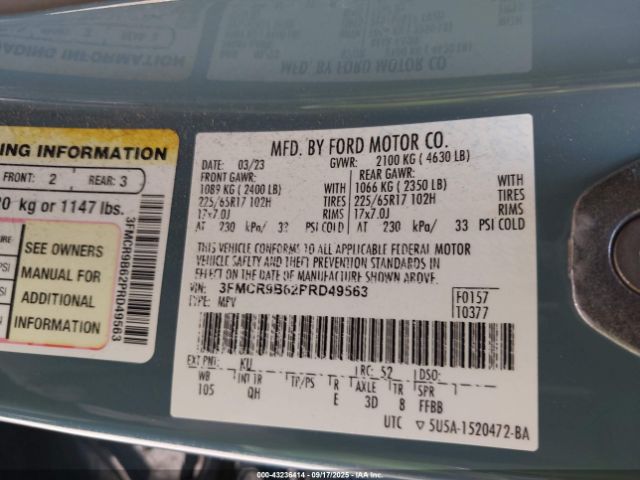 2023 FORD BRONCO SPORT 3FMCR9B62PRD49563 Photo 8