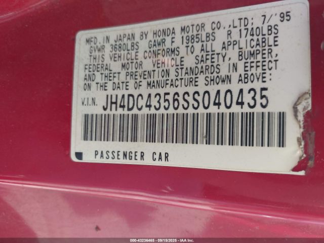 1995 ACURA INTEGRA JH4DC4356SS040435 Photo 8