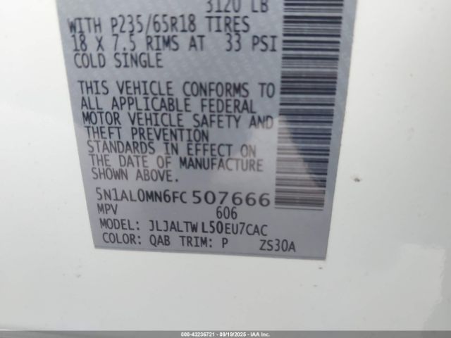 2015 INFINITI QX60 5N1AL0MN6FC507666 Photo 8