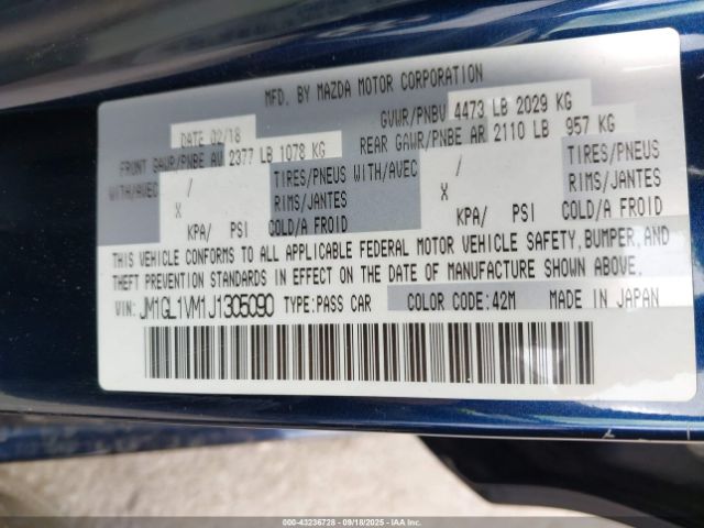 2018 MAZDA MAZDA6 JM1GL1VM1J1305090 Photo 8