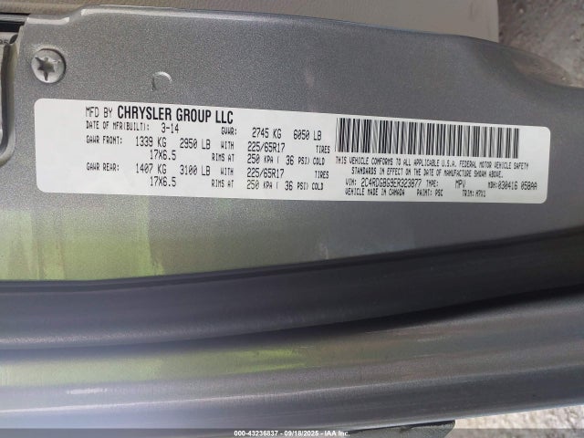2C4RDGBG9ER323877 Dodge Grand Caravan Se