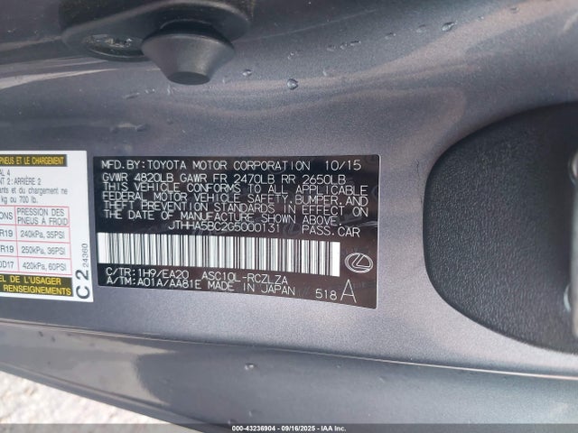 Lexus 8ar-fts 2016 JTHHA5BC2G5000131 Image 9