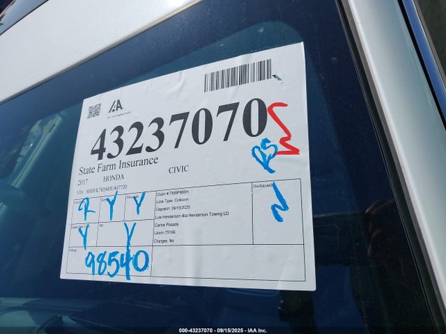 SHHFK7H56HU407720 Honda l15ba