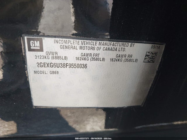 2015 CADILLAC XTS 2GEXG6U38F9550036 Photo 8