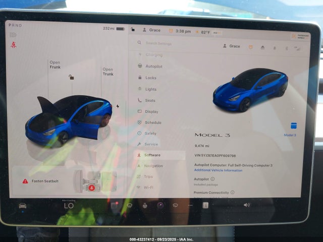 5YJ3E1EA0PF609798 Tesla 2023