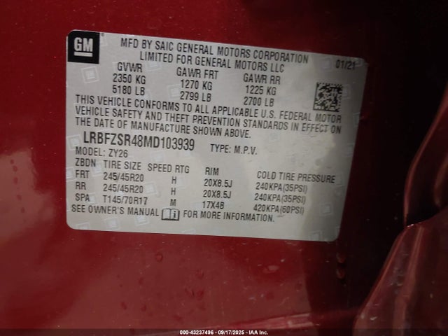 Buick Envision 2021 LRBFZSR48MD103939 Image 9