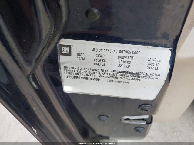 2005 CADILLAC CTS 1G6DP567550145589 Photo 8
