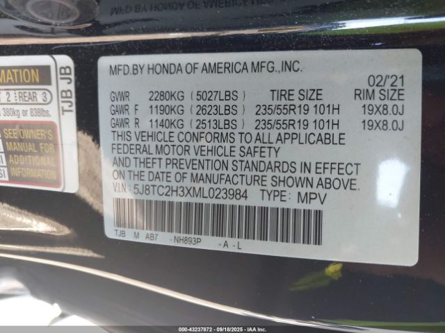 2021 ACURA RDX 5J8TC2H3XML023984 Photo 8