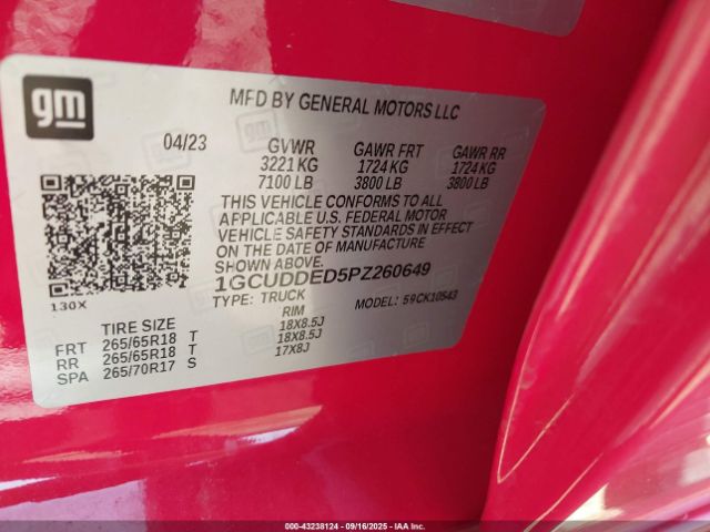 2023 CHEVROLET SILVERADO 1500 1GCUDDED5PZ260649 Photo 8