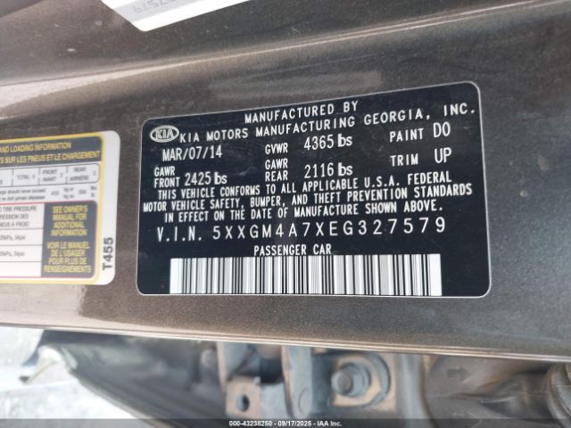 2014 KIA OPTIMA 5XXGM4A7XEG327579 Photo 8