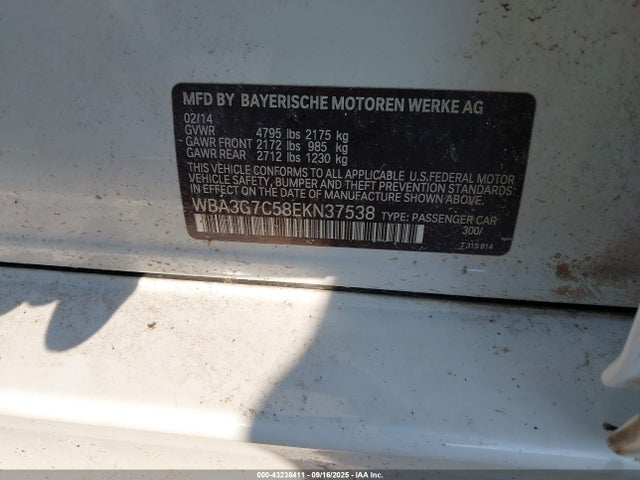 BMW 328I 2014 WBA3G7C58EKN37538 Image 9