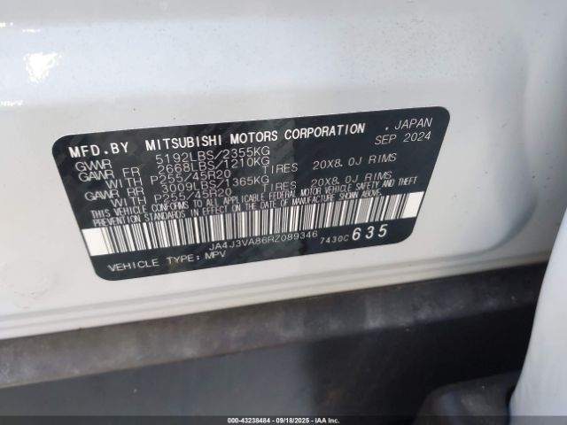 2024 MITSUBISHI OUTLANDER JA4J3VA86RZ089346 Photo 8