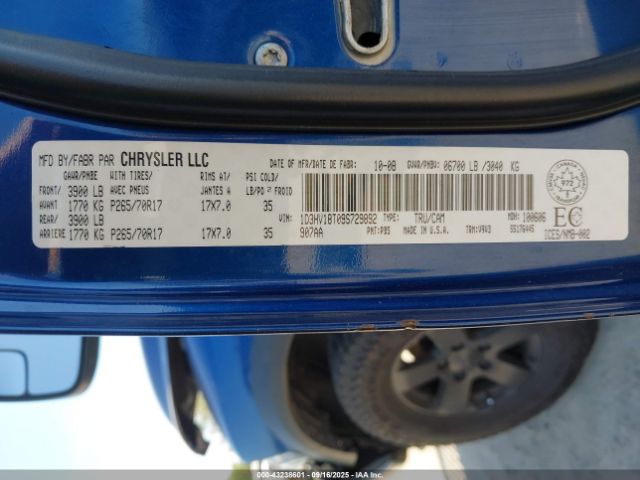 2009 DODGE RAM 1500 1D3HV18T09S729892 Photo 8