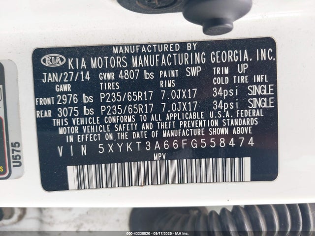5XYKT3A66FG558474 KIA dohc t-gdi theta-ii