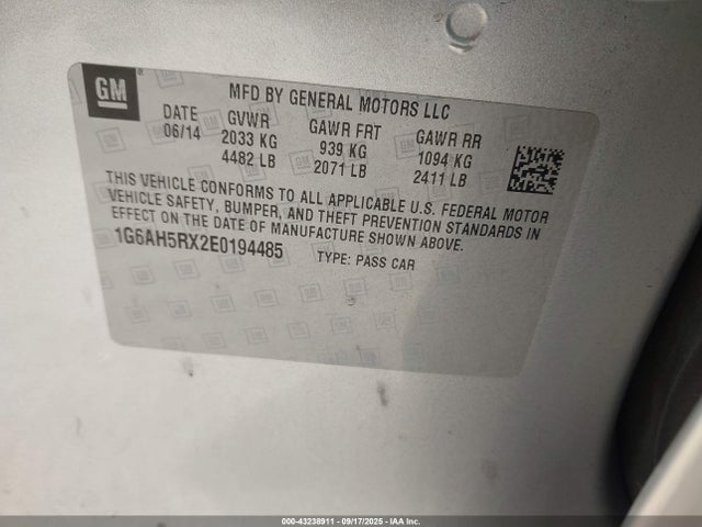 2014 CADILLAC ATS 1G6AH5RX2E0194485 Photo 8