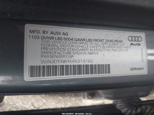 2004 AUDI A4 WAUDT48HX4K013162 Photo 8