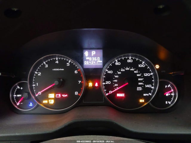 4S4BRBAC0E3218878 Subaru 2.5na u5