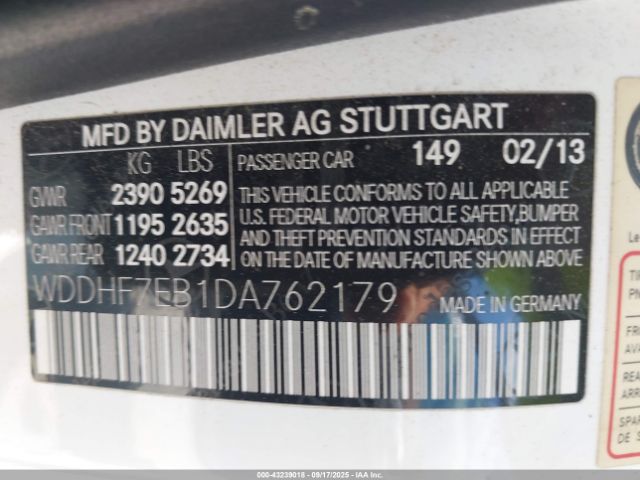 2013 MERCEDES-BENZ E 63 AMG WDDHF7EB1DA762179 Photo 8